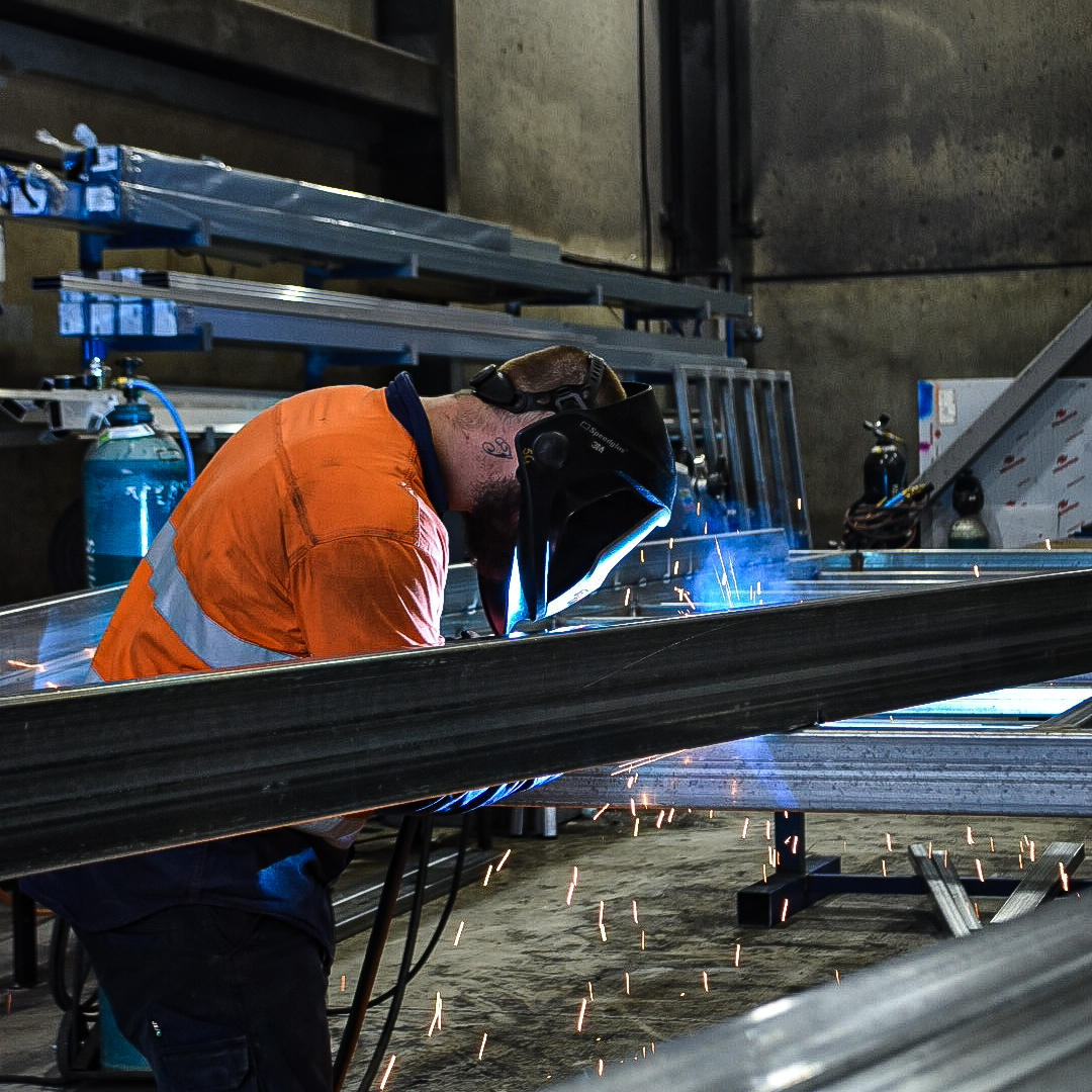 CPR Truck and Trailer Repairs boilermaker welding a trailer frame.